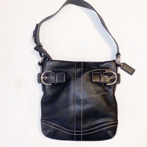 Coach Hobo Black Leather Purse - Picture 6 of 7